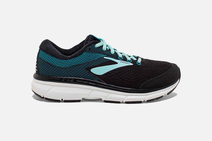 Brooks Dyad 10 Womens Australia - Road Running Shoes - Black/Blue (579-FKMIP)